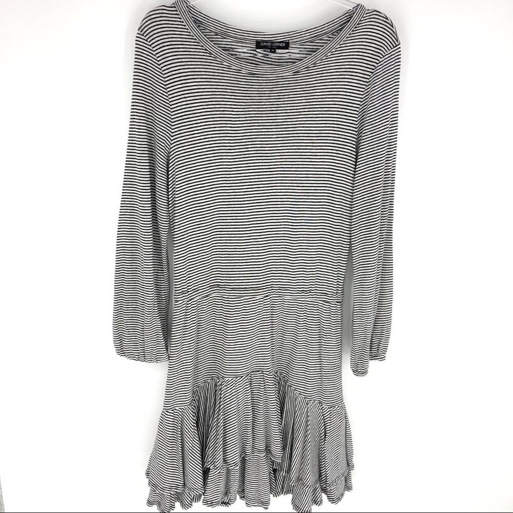 David Lerner Ruffle Detailed Long Sleeve‎ Dress M